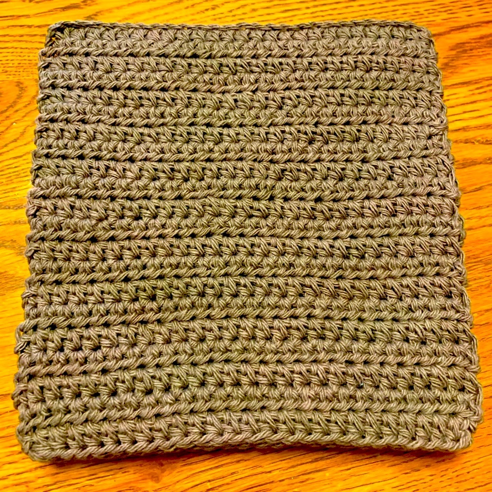Handmade crocheted wash cloth/potholder/hot pad.